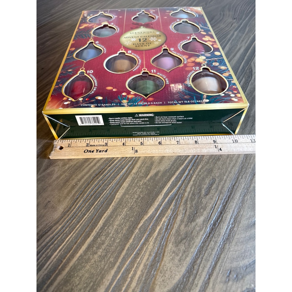 ScentWorx 12 Days of Scent Advent Calendar Candle Set 12pc Multi New Holiday - Picture 6 of 10